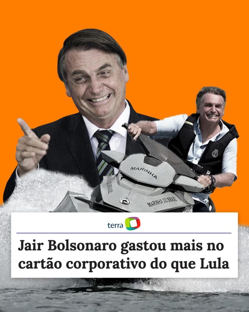 JAIR GASTOU MAIS NO CARTÃO CORPORATIVO QUE LULA